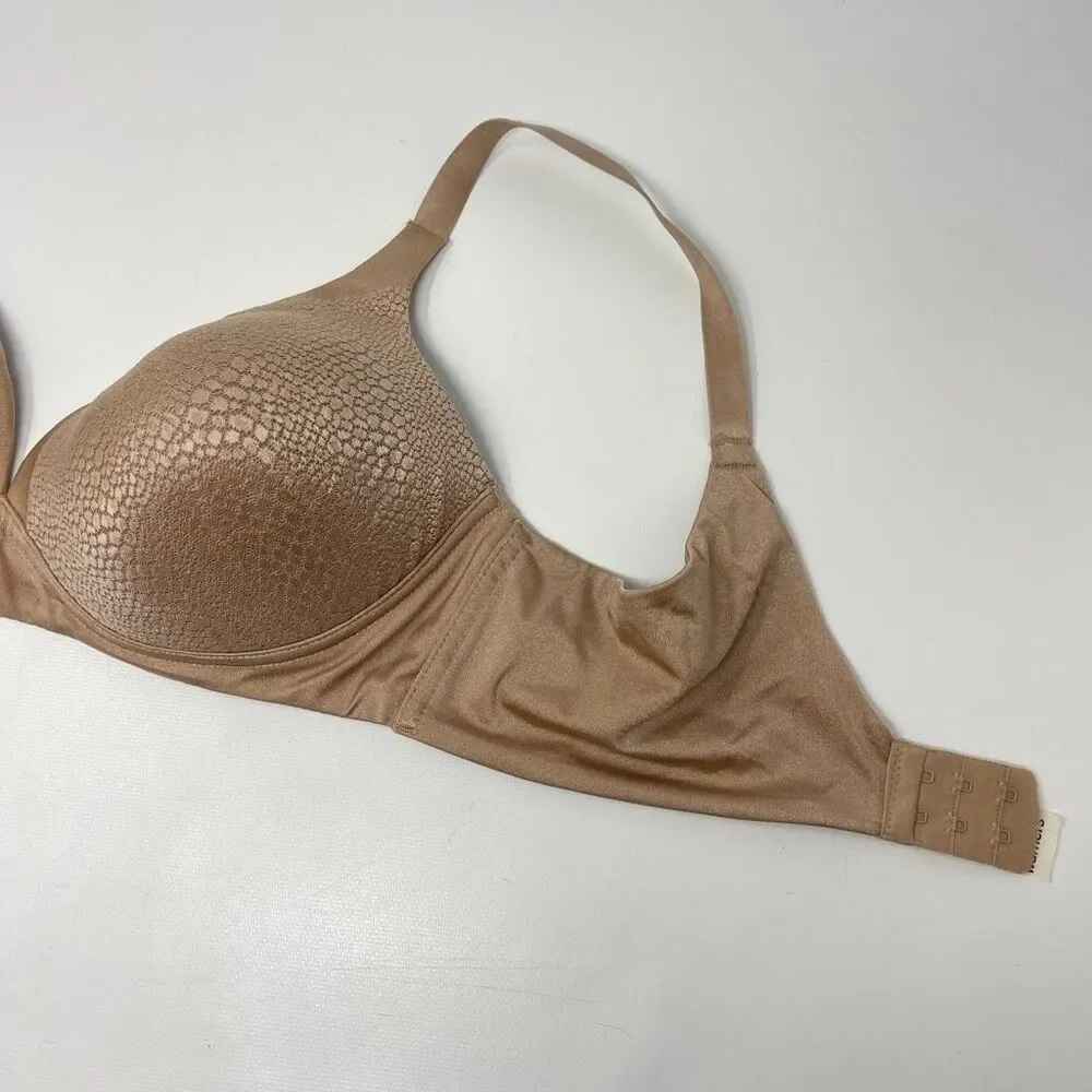Warner's Back Smoothing Comfort Wireless Lift T-Shirt Bra Tan W4013 Size 40C